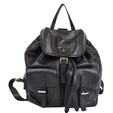 prada leather backpack|authentic prada backpacks.